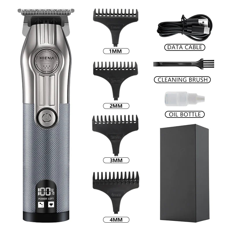 Professional Cordless Hair Clippers with LCD Display